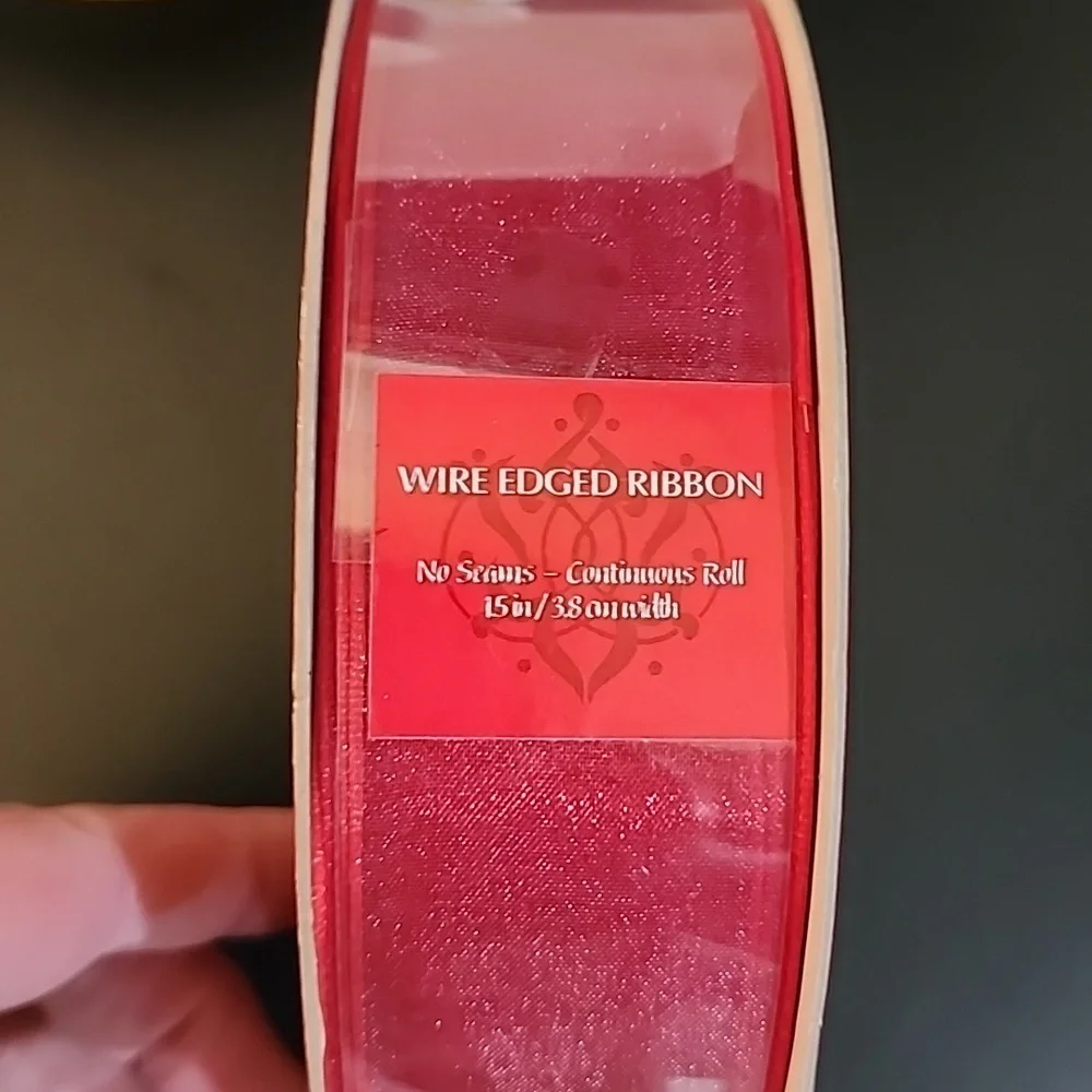 3 Rolls Kirkland Wire-edged Ribbon, 1-1/2